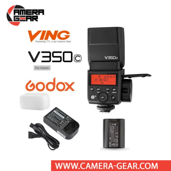 US Godox V1-C 2.4G TTL HSS Round Head Li-ion Camera Flash Speedlite Fr Canon  EOS